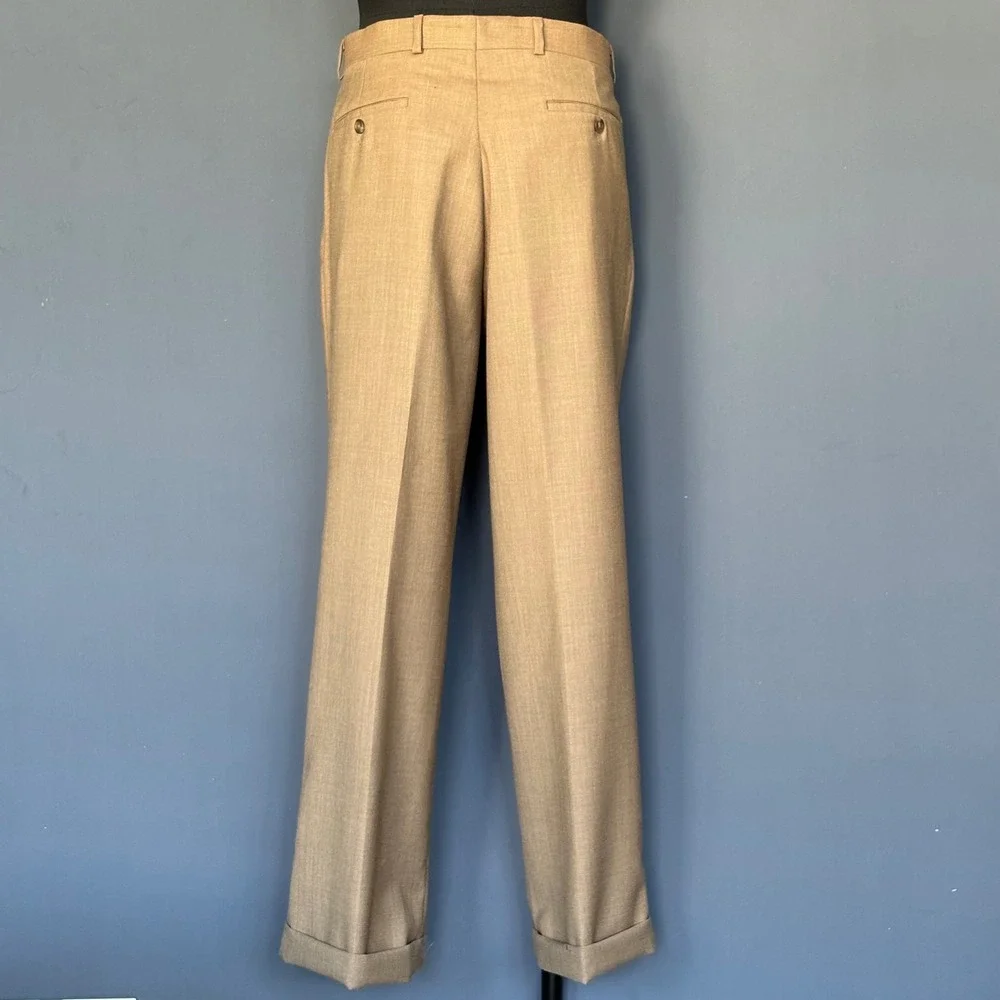 Vintage 1998 Ralph Ralph Lauren Dress Pants | 32x30 | Tan Pleated Cuffed Canada